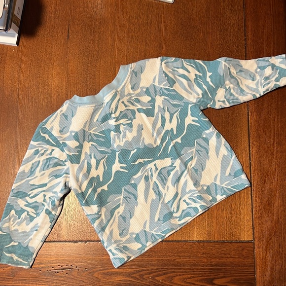 Hanna Andersson Peak Point Print Waffle-knit Henley - Picture 3 of 3